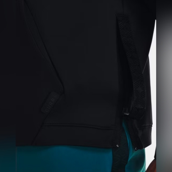 Under Armour UA Steph Curry Hooded 1/2 Zip Track Jacket Size XL In Black - Picture 3 of 16